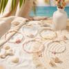6 Pcs/Set Ceramic Sea Turtle Starfish Stacked Bracelets for Women Bohemian Pink Rice Beaded Multilayer Bracelets Party Jewelry