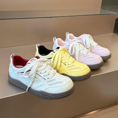 Pink Dexun Double Mesh Board Shoes Female Ugly Cute Autumn New Chic Niche Korean Version Breathable Sports Forrest Gump White Shoes
