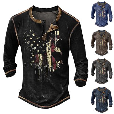 Men's Shirt T-Shirts Graphic Cartoon Clothing 3D Print Casual Wear Long Sleeve Printed Fashion Design Comfortable