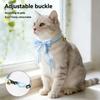 Stylish Fabric Puss Collar Necklace Adjustable Length And Decorative Bowknot Pet Neckband For Small Medium Pet