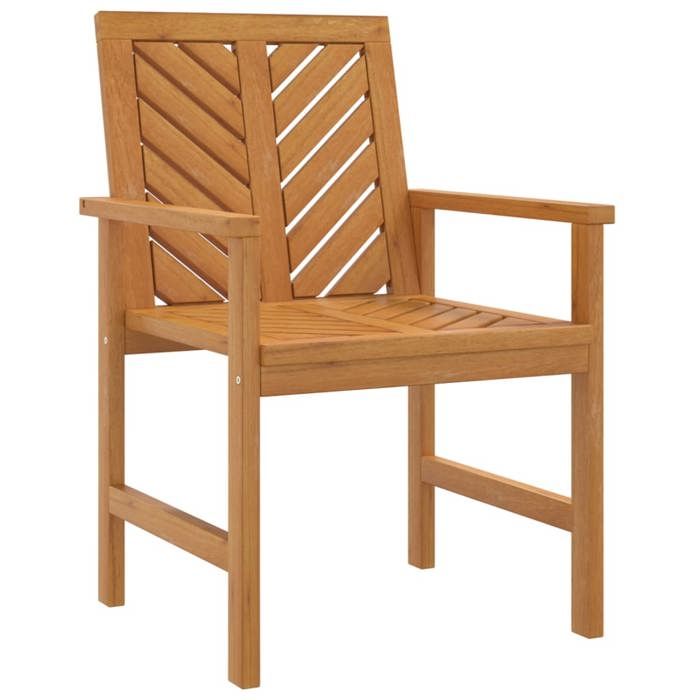 VidaXL Ensemble de Salon de Jardin 3 pcs, Chaises avec Dossier et Accoudoirs, Meubles de Patio Terrasse Extérieur, Bois 362230