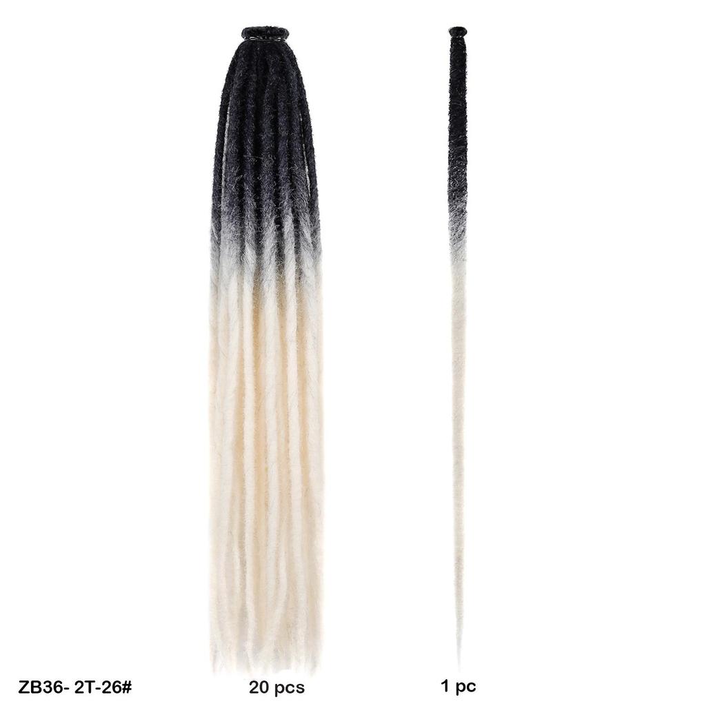 20 ks/lot Afro copánková prodlužovací vlasy 36 palců Předem natažené copánkové vlasy na vlasové copánky Syntetické Box Braid Háčkované vlasy Pro ženy Dámy