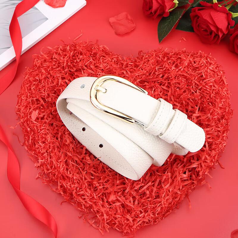 Crocodile Women's Genuine Leather Litchi Grain Pin Buckle Belt