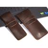 DK86  Leather Pen Case Holder Fountain Multi Pens Pouch Pen Protective Sleeve Cover - Small Coffee
