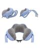 Soft Neck Pillow Airplane Travel for Sleeping, Portable Head Neck Support Sleeping Pillows in U Shape Headrest Cushion with Phone Holder