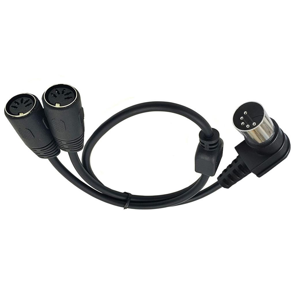 Y Splitter DIN 5Pin Male to Two 5Pin Female Adapter Cable Compactly Design for Professional Audios Equipment Amplifiers