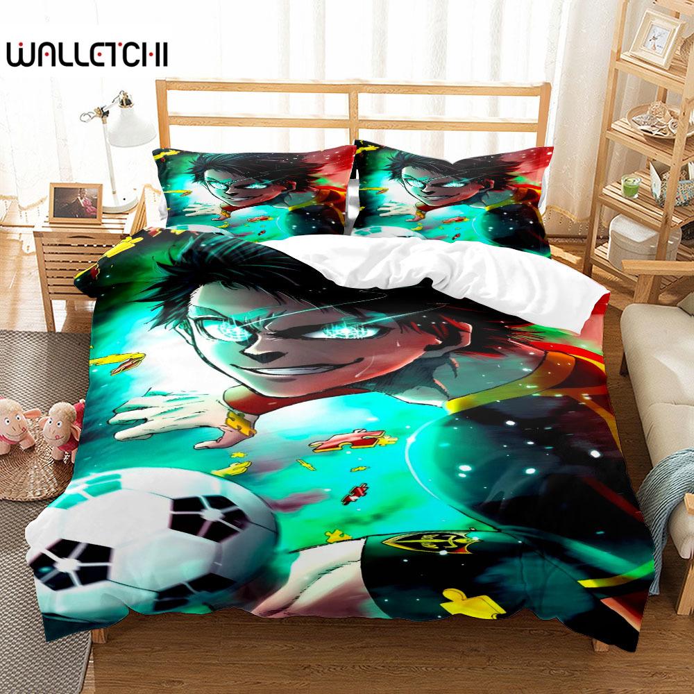 

Комплект постельного белья Blue Lock Metavision Duvet Cover Set King Queen Double Full Twin Single Size EU single(135x200cm)
