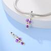 Charms Spring Floral Theme Romantic Natural Colorful Purple Beads Fit 925 Charms Bracelet Beads Jewelry Gifts for Women
