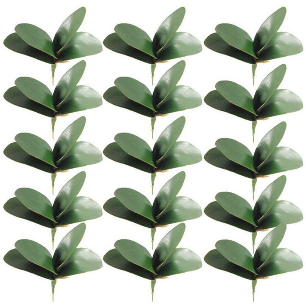 

Home Party Decor Decorative PU Decoration Artificial Butterfly Orchid Leaf Green Leaves Silk Leaf зелёный