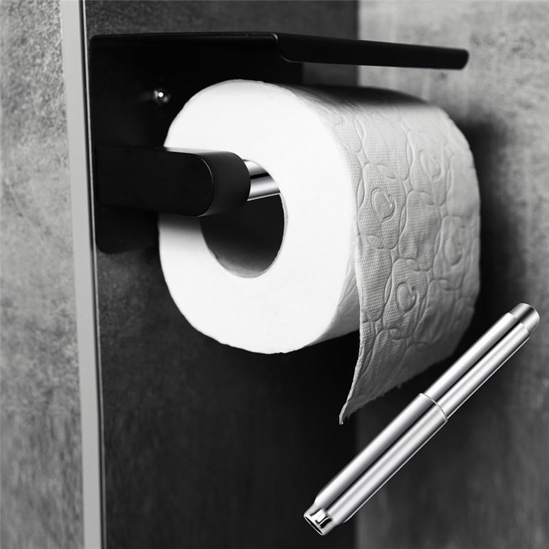 

8PCS Paper Toilet Holder Replacement Rod Stainless Steel Toilet Paper Holder Toilet Paper Holder Roller Spring Loaded-B61B серебряный