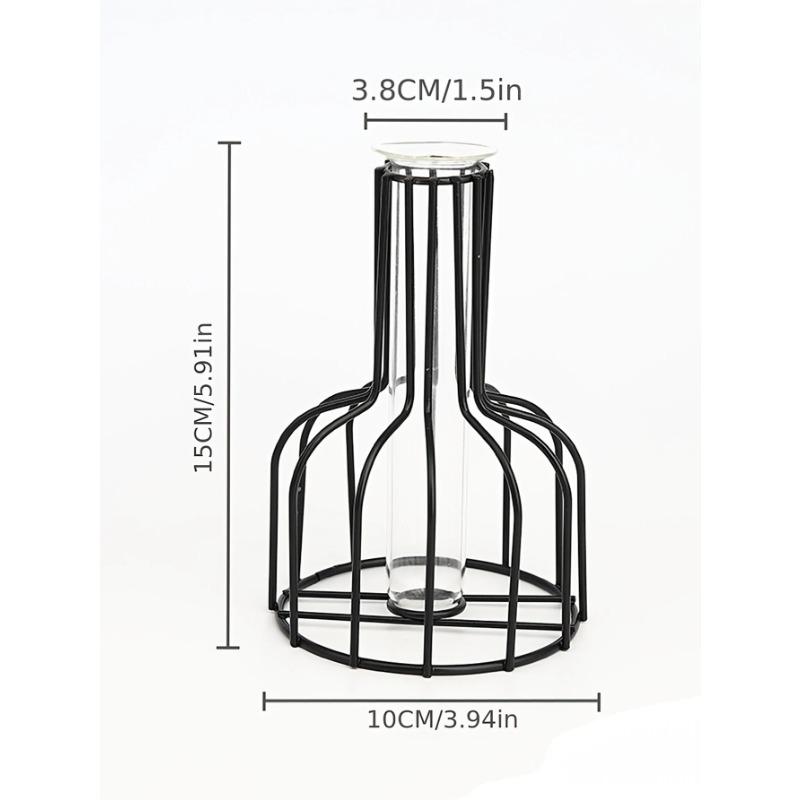 

Современная скандинавская железная ваза, идеально подходящая для сухоцветов, стильный декор черного или золотого цвета