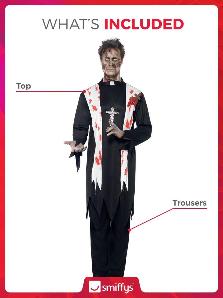 Zombie Priest Adult Size M