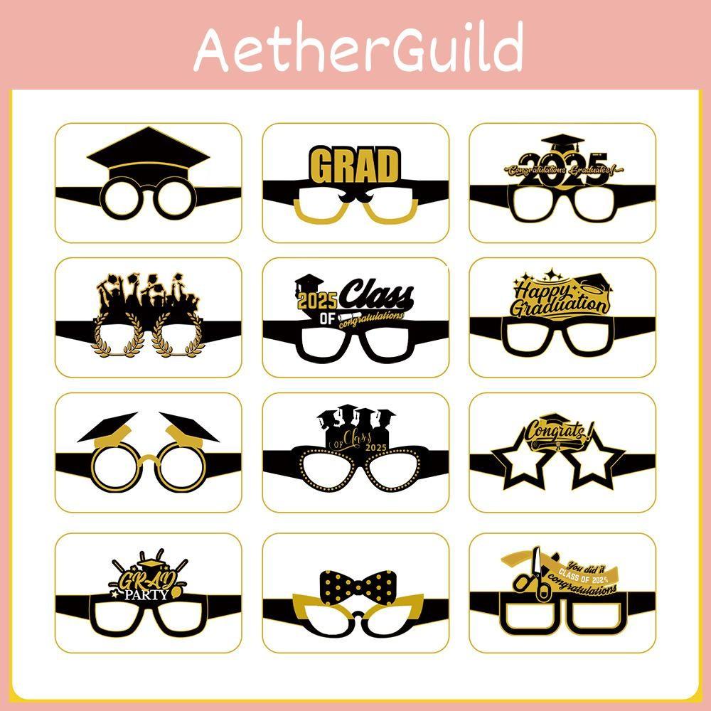 Theme Season Graduation Paper Glasses Event Decorations Photo Props Festive For