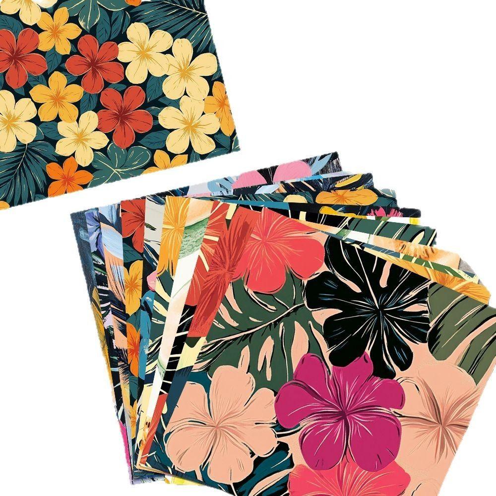 24pcs Cartoon Summer Fruit Craft Paper Flower Gift Packaging Paper Birthday Party Gift Supplies