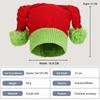 Knitted Fabric Christmas Beanie Hat Crochet Design Winter Santa Hat Holiday Knit Cap  Winter Season