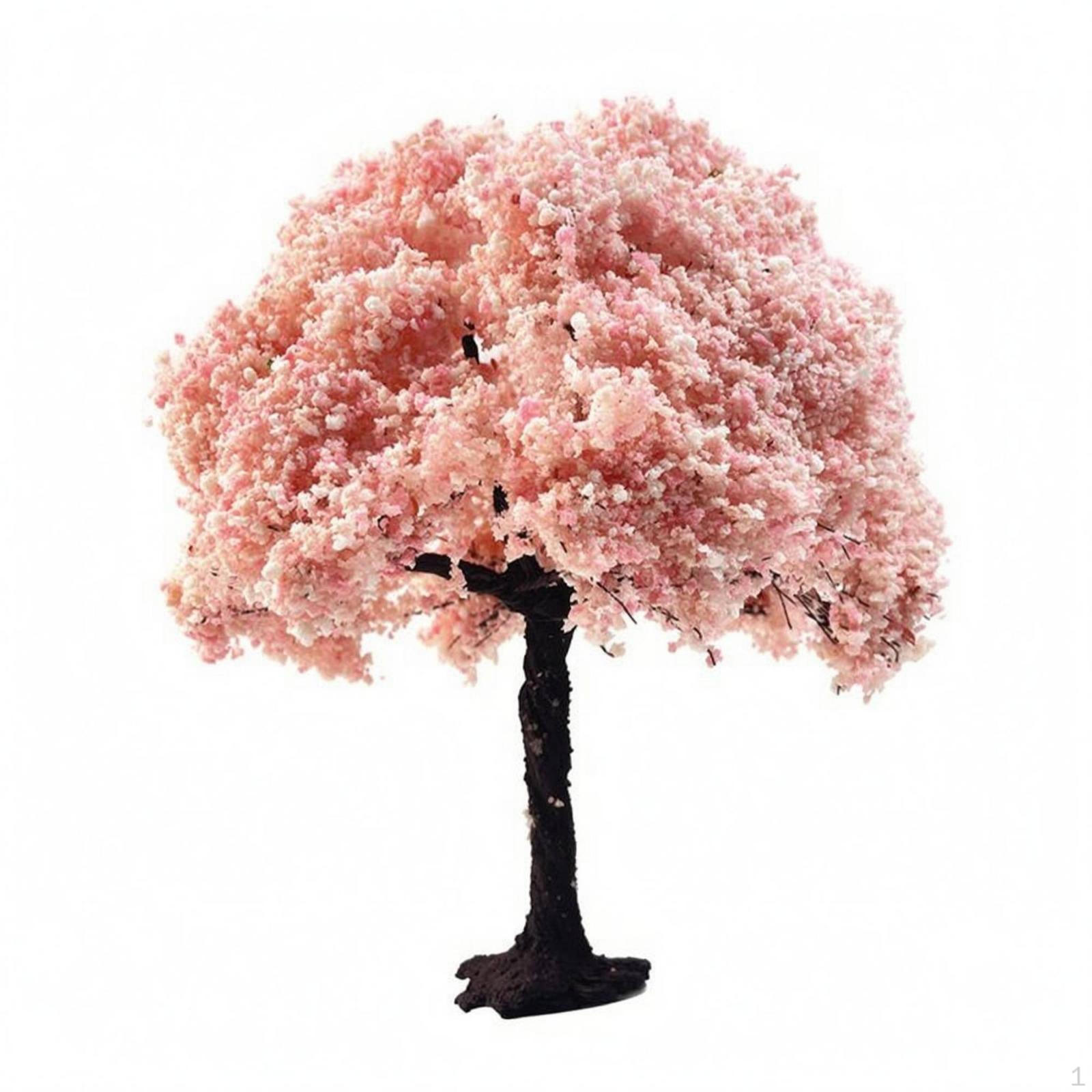 Miniature Artificial Cherry Blossom Tree Model Landscaping Small Scene 12CM Dense Cherry
