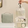 Waterproof Hanging Travel Wash Bag Portable Handheld Cosmetic Organizer With Hook Large Capacity Makeup Skincare Storage Pouch