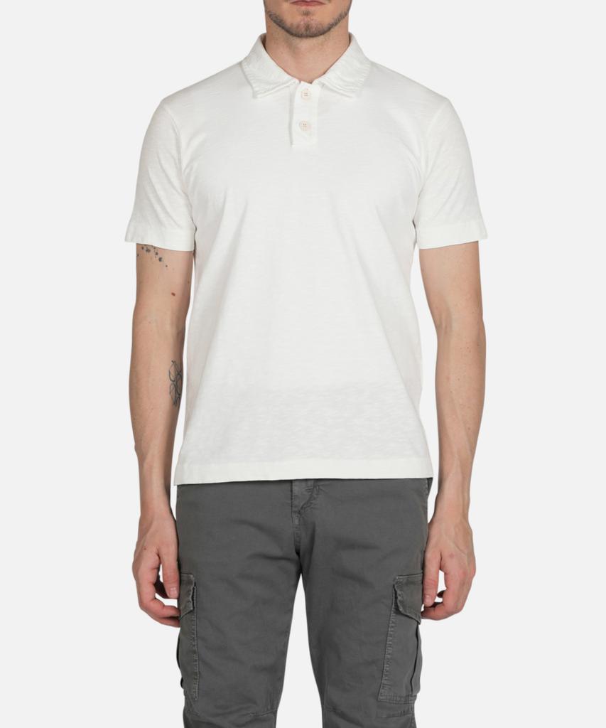 PANICALE Ivory Slub Cotton Casual Polo Shirt