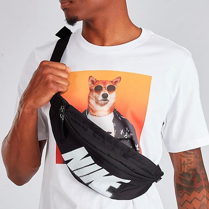 Nike Fabric Crossbody Fanny Pack Regular Unisex Black Casual BA6434-010