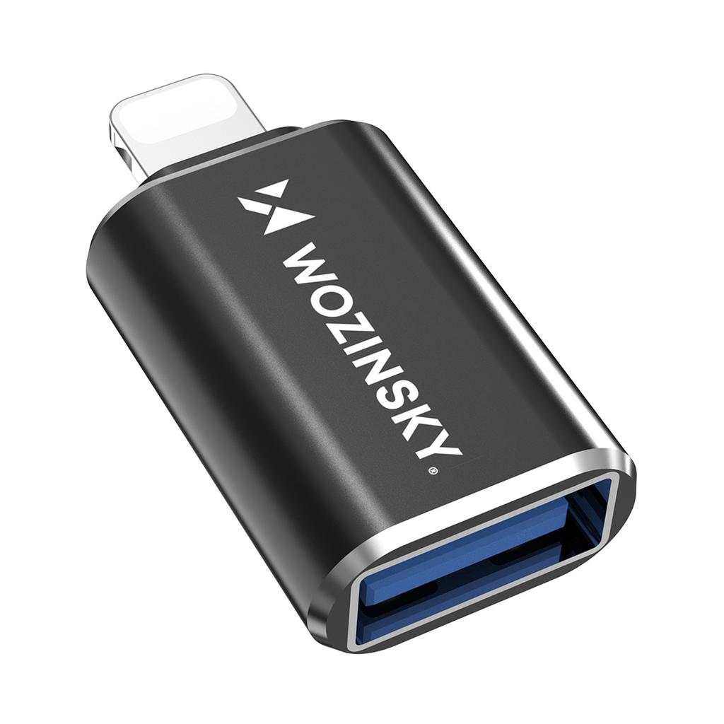 Adapter Przejściówka iPhone Lightning - USB-A OTG - Czarny