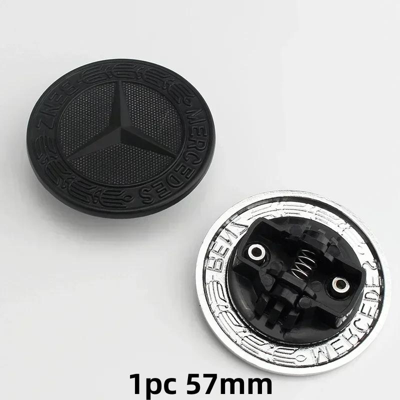 2025 Für Mercedes-Benz 1 Stück Auto Metall Flaches Haubenemblem Frontemblem Logo Aufkleber Für Mercedes Benz W212 W213 W205 W177 W247 W176