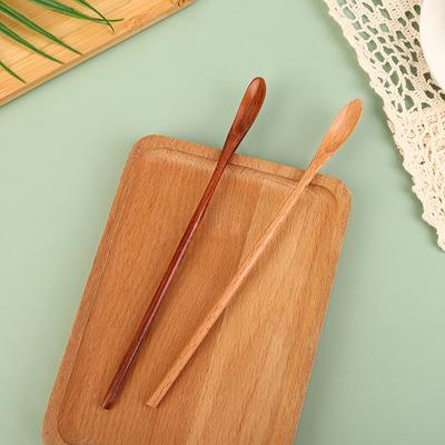 1 cucchiaio di legno da cucina, utensile da cucina, per miele, dessert, caffè, zuppa, cucchiaino da catering, cucchiaio di legno con manico lungo.