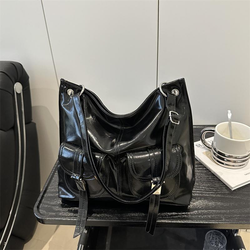 Multi-pocket Fashion Casual Texture Work 2025 Simple Large Capacity Casual Shoulder Tote Armpit Bag Women