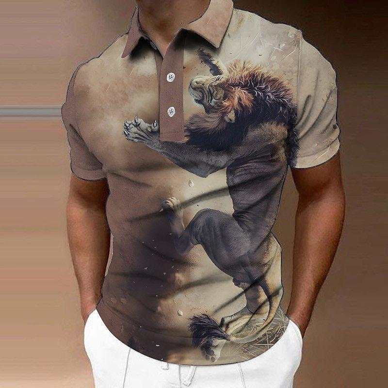 

мужская футболка поло с коротким рукавом, топы с 3D-принтом, модные, из полиэстера, дышащие, удобные, футболки поло 4XL