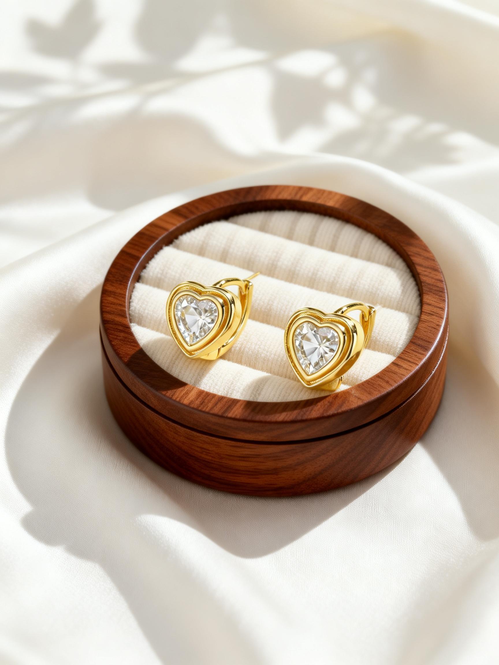 

Chic Heart-Shaped Fuchsia Zircon Earrings for Women Girls Love Cubic Zirconia Hoop Earrings Fashion Charm Jewelry Gift
