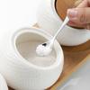 Household Ceramics Seasoning Jar Spice Box Salt Shaker Chili Spice Jar Heat-resistant Easy Clean Creative Styling Kitchen Tool