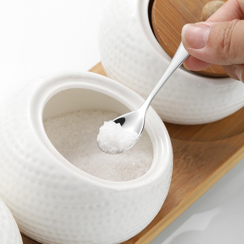 Household Ceramics Seasoning Jar Spice Box Salt Shaker Chili Spice Jar Heat-resistant Easy Clean Creative Styling Kitchen Tool