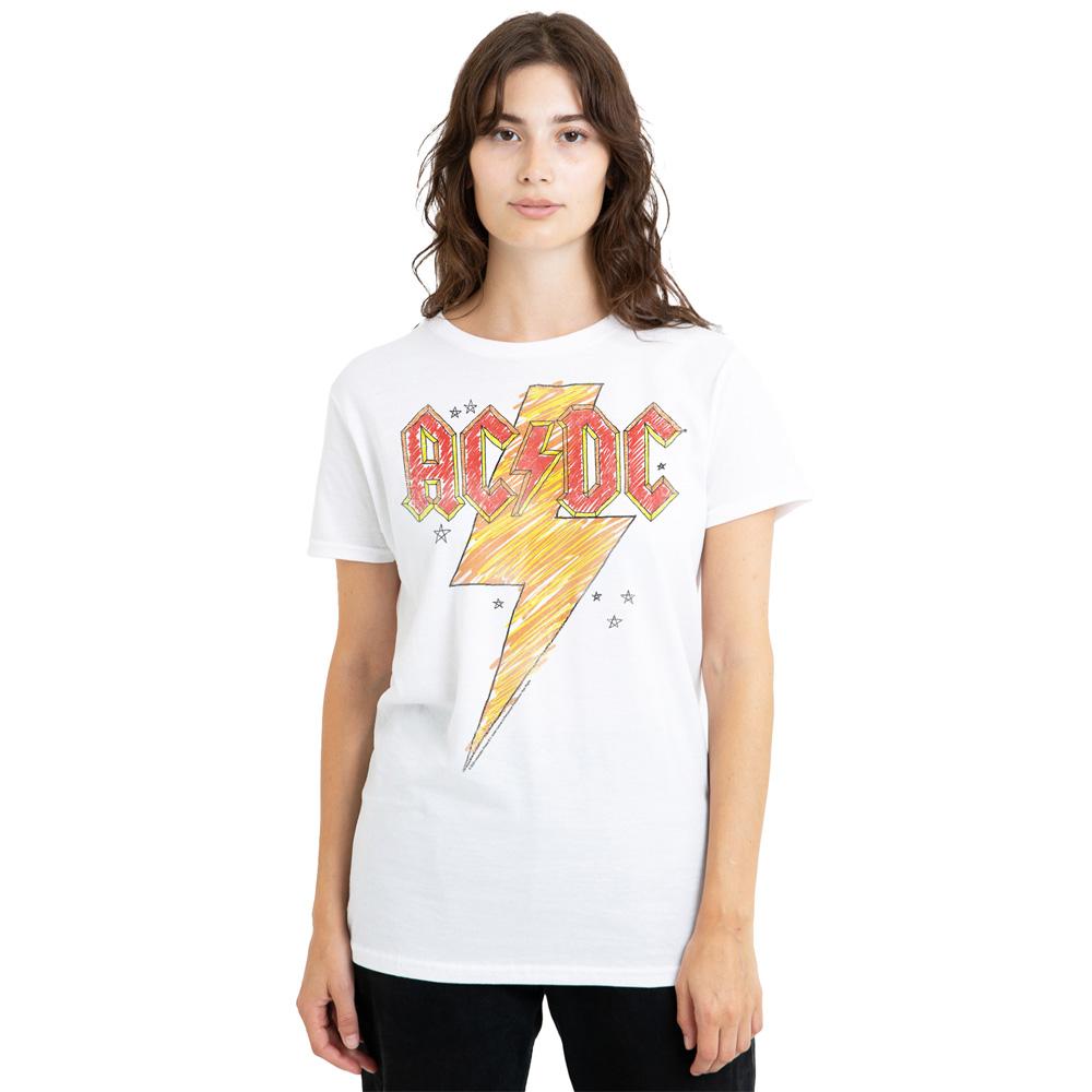 AC/DC Unisex Adult Sketch Bolt T-Shirt