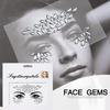 Eco-Friendly Fashion 3D Mermaid Face Gem Crystal Rhinestone Temporary Tattoo Stickers Shiny Glitter for Festival Prom Party