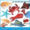 Large Yellowfin Tuna Soft Rubber Toy - Children's Ocean Animal Model for Cognitive Learning and Aquarium Decoration