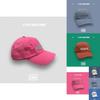 Trendy Magenta Cotton Baseball Cap For Women With Letter Embroidery Summer Hat