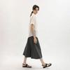 Wednesday Delight Wd_High Waist A Line Skirt_Gray