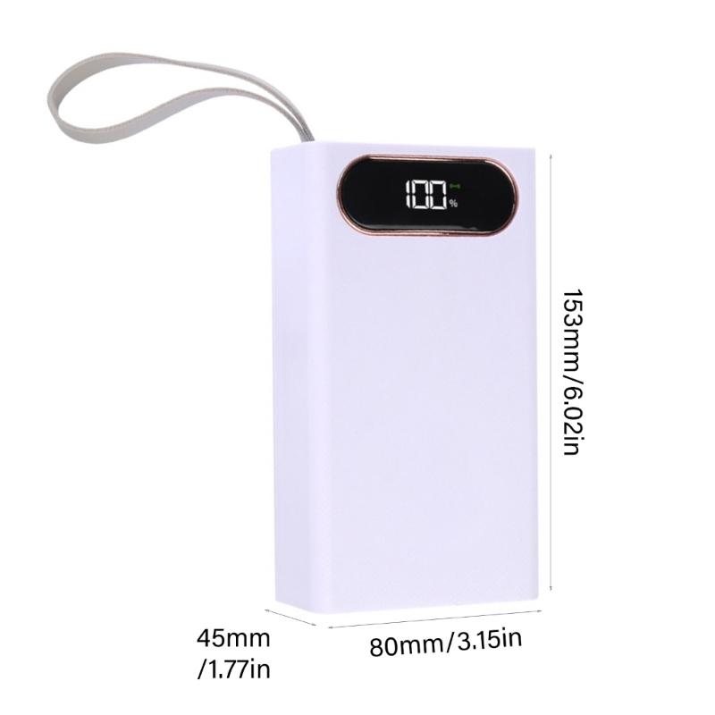 Mobile Power Supply Battery Case for 12 18650 Batteries Spring ContacOvercharge Overdischarge Short Circuits Protections