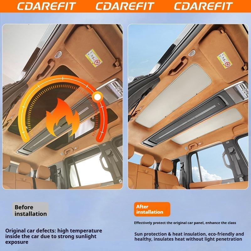 For Chery ICAUR V27 Upgraded Car Sunroof Adsorption Sun Shade Heat Insulation Car Window Sun Visor UV Protection Accessories