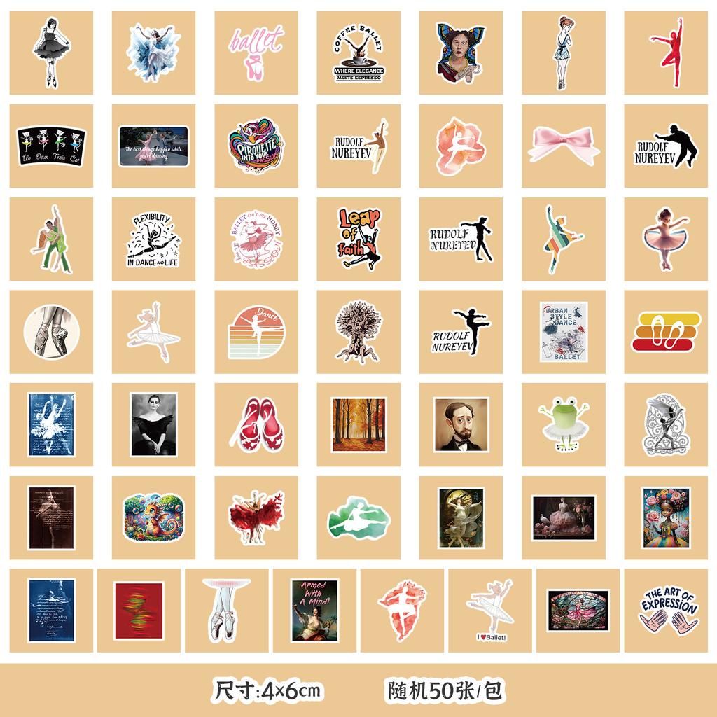 50 Pictures of Non-repeat Cute Style Graffiti Stickers Mobile Guitar Decoration Waterproof Stickers Children DIY Hand Account Stickers