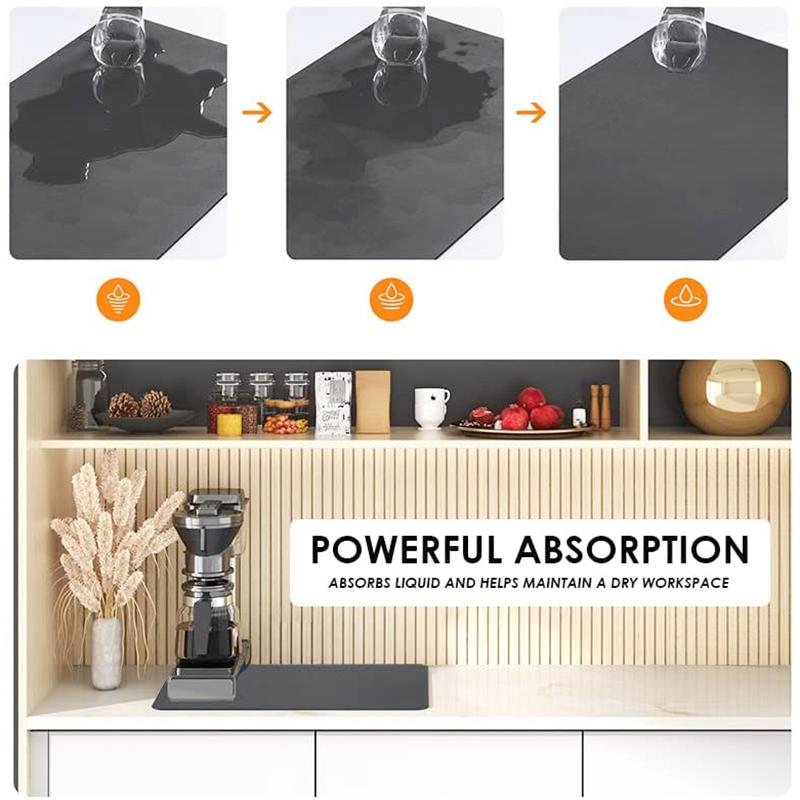 Coffee Dish Super Absorbent Anti-slip Large Kitchen Absorbent Draining Mat Drying Mat Quick Dry Bathroom Drain Pad Placemat