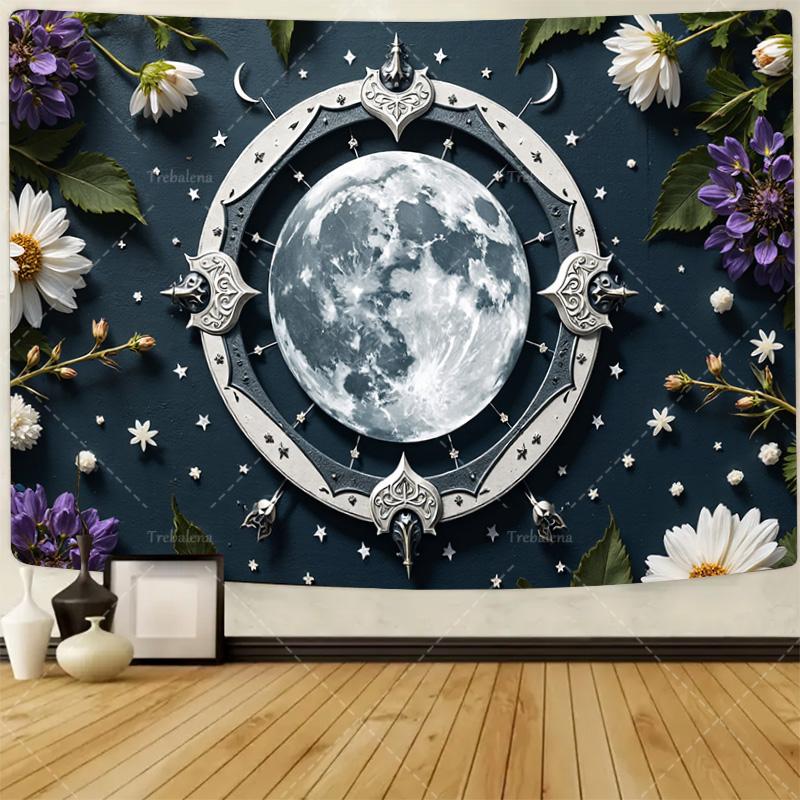 1pc Wall Tapestry Vibrant Moth Tapestry with Firefly Scene - Boho Chic Wall Art Decor