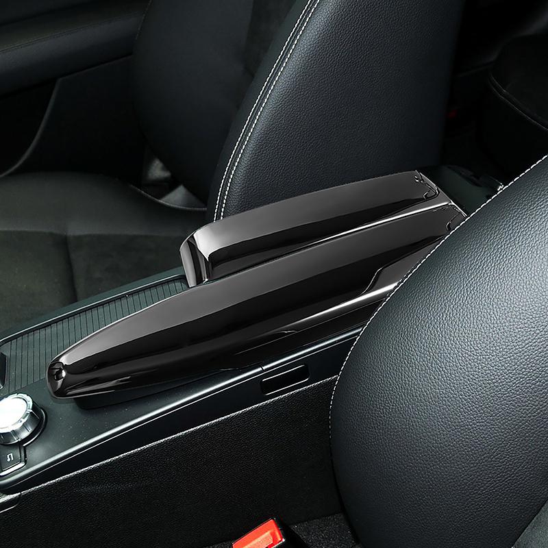 For Mercedes Benz C Class W204 2007-2014 Car Accessories Console Stowing Tidying Armrest Box Cover Carbon Fiber Pattern Stickers