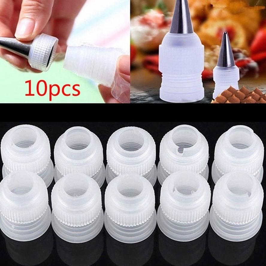 

10 Pcs Fashion Icing Piping Nozzles Tips Cake Decorating Converter Coupler Pastry Tool Home Tips