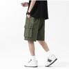 Herren Sommer Dünne Schnelltrocknende Mehrfach-Taschen Einfarbig Werkzeug-Shorts Herren Japanische Locker Übergröße Fünf-Punkt-Hose