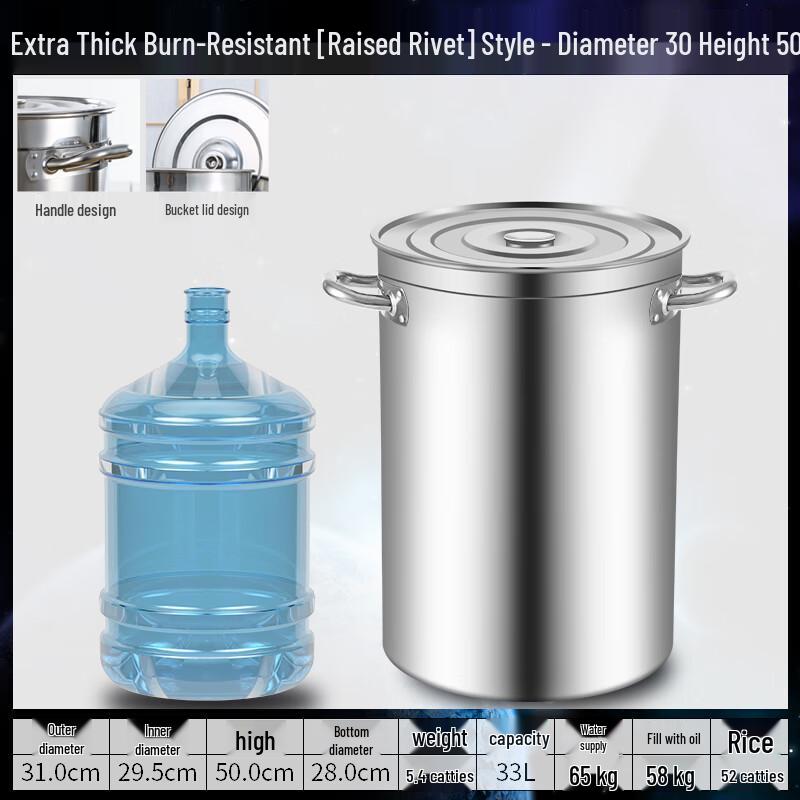 Yihuan Commercial Extra-Thick Stainless Steel Stock Pot