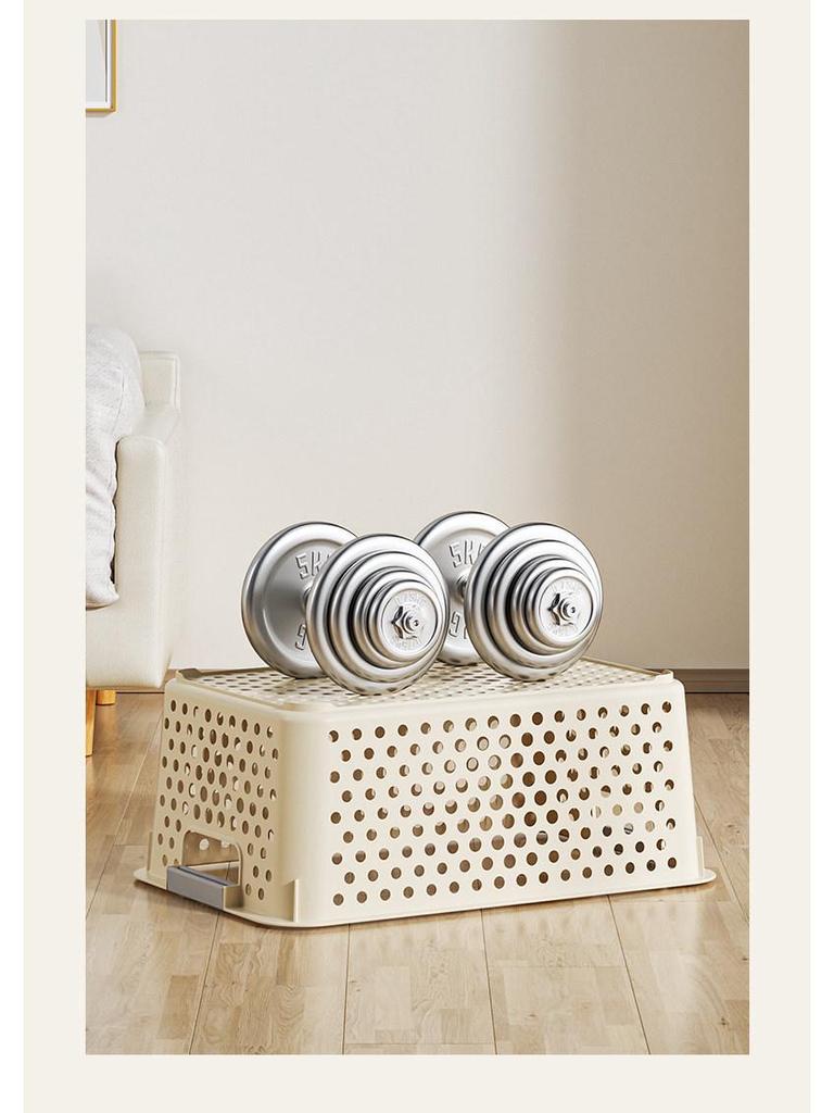 Japanese-Style Snack & Sundries Organizer: Large Plastic Basket for Kitchen, Cabinet, or Desktop Storage.