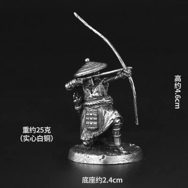

Metal Skeleton Archer Ghost Samurai Mini Tabletop Game Figurine Car Interior Decor Desktop Ornament Collectible Model Toy Gift
