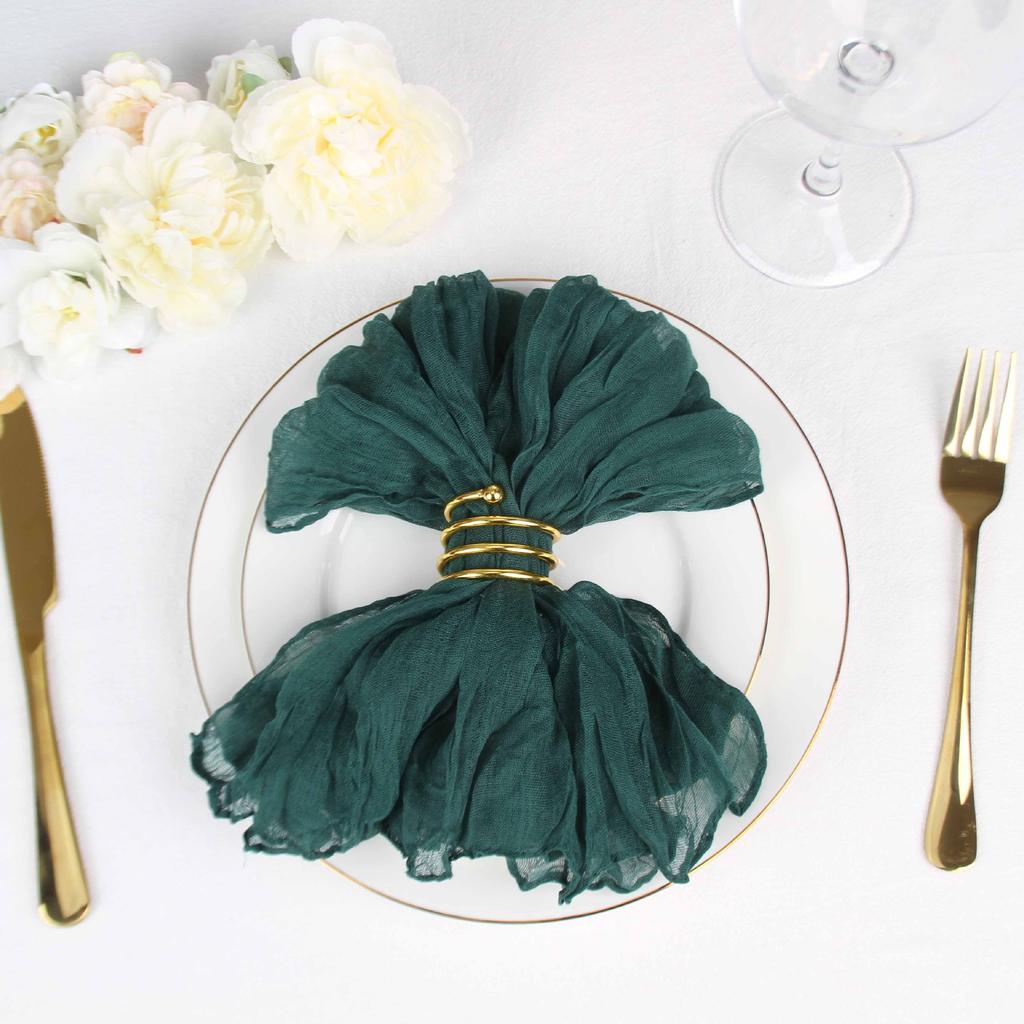 24Pcs Cheesecloth Napkins For Wedding Boho Gauze Table Napkins 50x50cm Christmas Banquets Arches Baby Shower Serving Table Decor