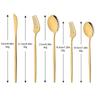 20Pcs Gold Dinnerware Set Stainless Steel Cutlery Set Mirror Silverware Knife Dessert Fork Spoon Tableware Flatware Set