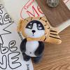 1Pc Cute Snapper Head Set Keychain Cat Plush Action Figure Key Chain Doll Pendant Bag Accessories Baby Keyring